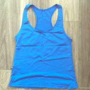 Blue racer back workout/casual wear.